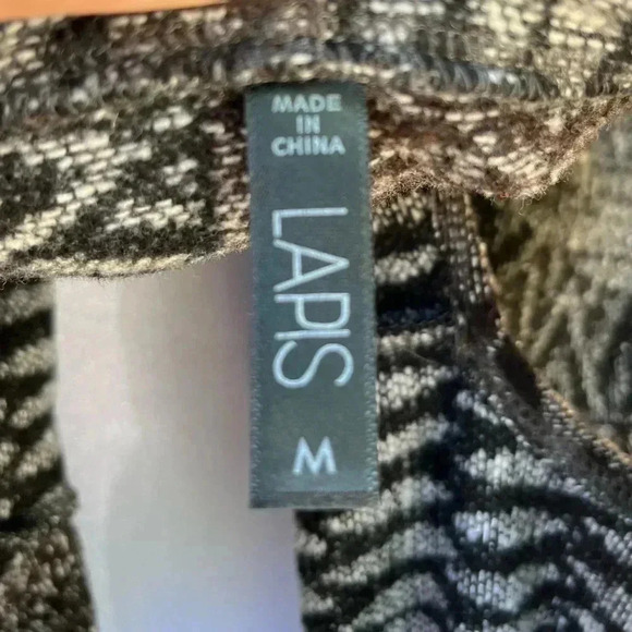 Lapis hooded sleeveless asymmetrical black and gray vest/poncho size M - Picture 5 of 9